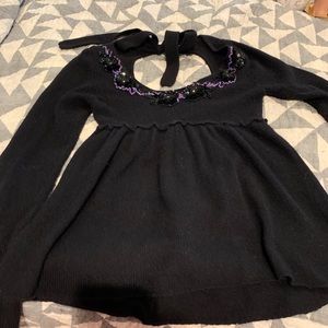 Free people beaded babydoll sweater!